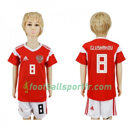 Tenue Russie Glushakov 8 Enfant Domicile Coupe du monde 2018 Maillot de Foot